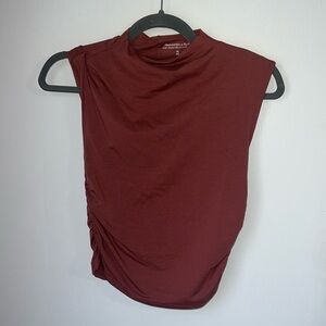 Abercrombie & Fitch High Neck Modal Sinch Top XS - Mauve Rose
